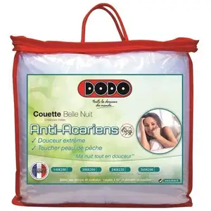 Comparateur de prix : DODO Couette tempérée 350gr/m² BELLE NUIT 240x260cm