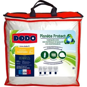 DODO Couette tempérée 300 g/m² en microfibre PLANETE PROTECT blanc 140x200 cmVendu parauchan