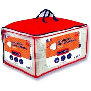 DODO Pack Couette chaude anti-acariens 140x200 cm + 1 oreiller 60x60 c... pas cher