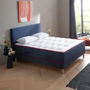 DODO Matelas LE VERITABLE ferme - Bleu blanc / bleu 160 x 200 cm