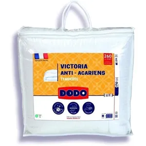 Comparateur de prix : DODO Couette tempérée 300gr/m² anti-acarians VICTORIA 240x260 cm blanc