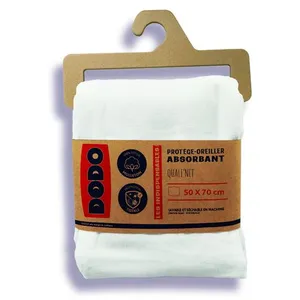 DODO Protège oreiller absorbant en coton 160g/m² blanc 50x70 cm pas cher