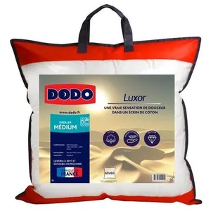 Comparateur de prix : DODO Oreiller LUXOR 60x60 cm - 100% Coton - Effet Duvet