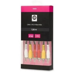 Comparateur de prix : Câble 3 RCA mâle/mâle 1,5m D2 Diffusion