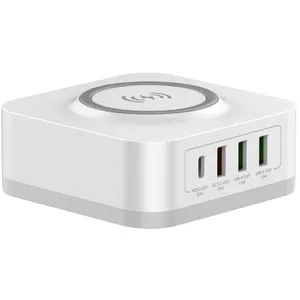 Comparateur de prix : We Chargeur secteur 5-en-1 induction + 4 ports USB - Blanc  