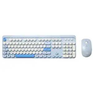 Comparateur de prix : Pack Clavier + Souris sans Fil - WE POP - Bleu - Connexion 2.4GHz - Pavé Numérique - Piles Incluses
