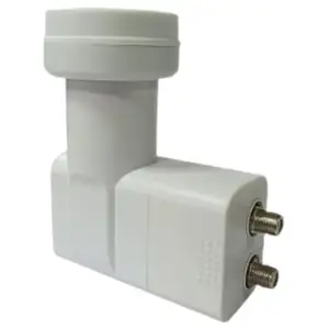 D2 Diffusion LNB Twin 2 sorties - diamètre fixation 40 mm - universel - blanc - Neuf pas cher