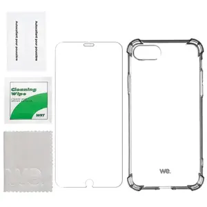 Comparateur de prix : WE PACK verre trempé et coque de protection transparente IPHONE 7 / 8 / SE 2020