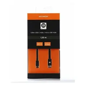 D2 Diffusion D2USBCMICUSB150 câble USB 1,5 m USB C Micro-USB A Noir pas cher