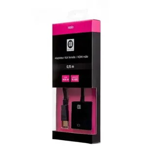 Comparateur de prix : D2 DIFFUSION Adaptateur VGA Femelle / HDMI Male 15cm Fiches OR