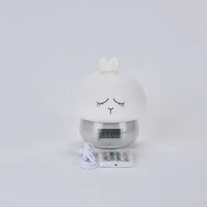 Réveil lumineux We Lapin Blanc avec télécommande pas cher