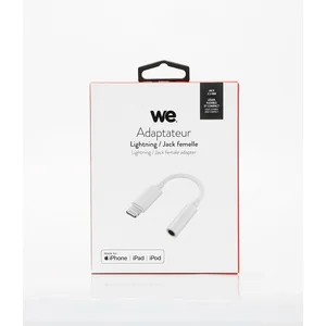 Comparateur de prix : WE Adaptateur Lightning mâle/Jack 3.5mm Femelle - Blanc - certifié MFI