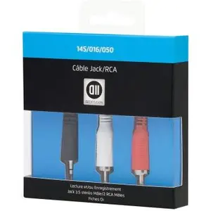 Comparateur de prix : Câble Jack 3,5mm mâle/ 2RCA mâle D2 Diffusion - 0,5m