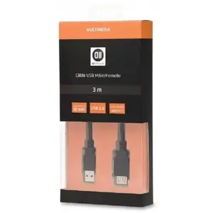 D2 Diffusion D2RALUSB300 câble USB USB 2.0 3 m USB A Noir pas cher