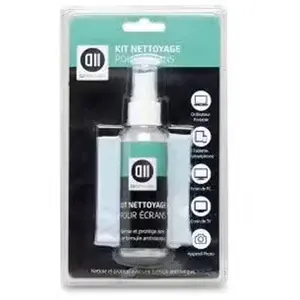 Comparateur de prix : Pas de marque D2 Kit de nettoyage pour écran 60ml avec chiffon