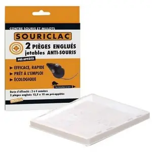 SOURICLAC Mini-piège englué à souris jetables - lot de 2Vendu paramazon