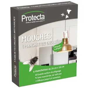 Comparateur de prix : MOUCH'CLAC Mouches 4 Manchettes Engluées 10 X 30cm
