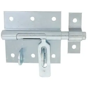 AFBAT Verrou box porte-cadenas gache 12 zingué - Blanc pas cher