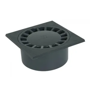 NICOLL Siphon de cour à emboîture incorporée verticale M80 F90, gris foncé pas cher