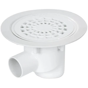 Nicoll - Siphon sortie horizontale 50 sol plastique grille pvc pas cher