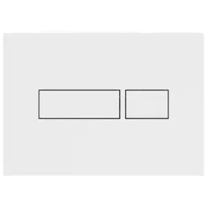 Plaque de commande 2 volumes Happy Support design rec Blanc - Nicoll pas cher