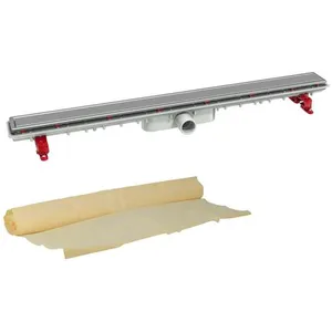 Comparateur de prix : Nicoll Caniveau de douche inox réversible 990mm + natte sicanatfh10r