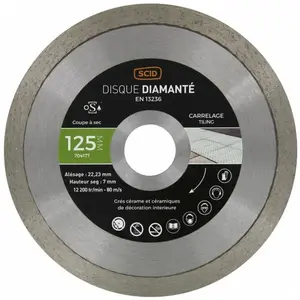 Scid Disque carreleur haut de gamme ls 125 22,23 pas cher