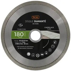 Scid - Disque diamanté carreleur expert Diamètre 180 mmVendu paramazon