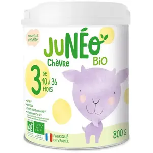 Comparateur de prix : Junéo Chèvre 3 Lait De Chèvre Croissance Bio 10-36 Mois 800g