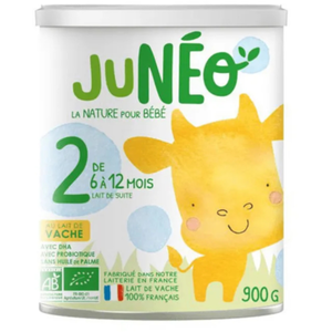 Comparateur de prix : Junéo - Lait de vache N°2 deuxième âge De 6 à 12 mois 800 g - Junéo
