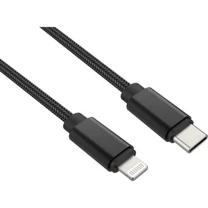 Câble Lightning ADEQWAT vers USB-C 2m noir certifié AppleVendu parboulanger