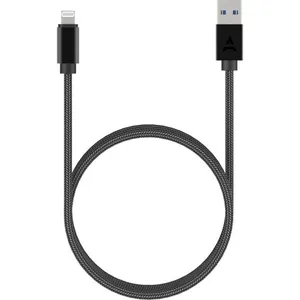 Câble Lightning ADEQWAT vers USB 3m noir certifié Apple pas cher