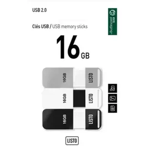 Clé USB LISTO Tripack x 3 16Go pas cher