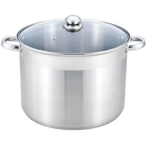 Marmite ESSENTIELB Vapeur Inox diam 30 cm + couvercle verre pas cher