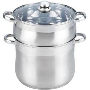 Comparateur de prix : Couscoussier ESSENTIELB Vapeur Inox diam 26 cm + couvercle verre