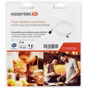 Tuyaux gaz ESSENTIELB butane/propane 2M TBC 10ans pas cher