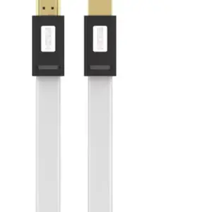 Câble HDMI ESSENTIELB 2.0/18Gbps plat 2M Blanc pas cher
