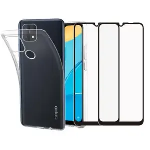 Protège écran ESSENTIELB Oppo A15 Coque + Verre trempé x2Vendu parboulanger