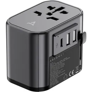 Adaptateur de voyage ADEQWAT Universel EU UK US AUS ASIA 30W TU