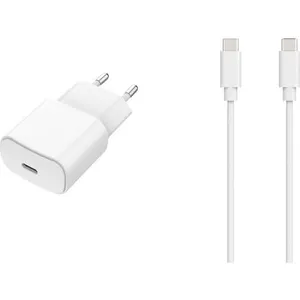 Chargeur secteur ESSENTIELB chargeur 20W + cable USB-C / USB-C blancVendu parboulanger