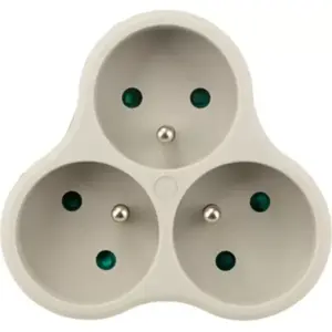Essentielb - Multiprise Triplite En Bioplastique Blanc pas cher