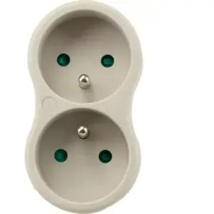 Essentielb - Multiprise Biplite En Bioplastique Blanc pas cher