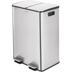 Poubelle tri sélectif MIOGO Tri selectif 60L inox pas cher
