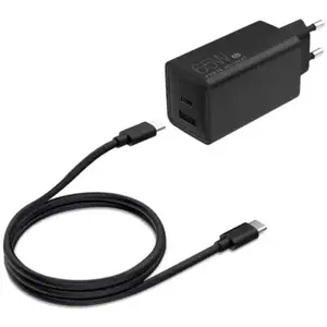 Chargeur + câble ESSENTIELB PC USB-A + USB-C 65 W + cable USB-C 2M pas cher