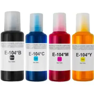 Cartouche d'encre ESSENTIELB Eco tank 104 B/C/Y/M
