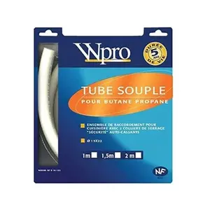 Wpro tbc159 tuyau gaz - caoutchouc butane/propane - 5 ans pas cher