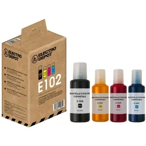 Pack Bouteilles D'encre Electro Depot Compatible Epson 102 Eco Tank