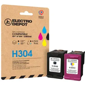 Multipack Cartouches D'encres Electro Depot Compatible Hp H304 Pack No...