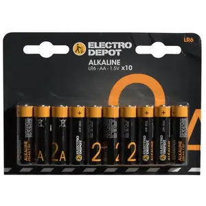 Pile Electro Depot Alcaline Aa- Lr6 X 10 pas cher