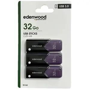 Pack De 3 Cles 3.0 Usb Edenwood 32go - Total 96go pas cher
